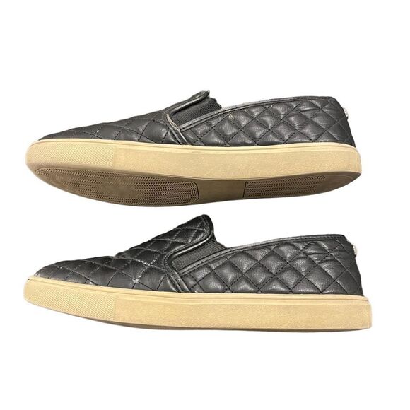 Steve madden Womens Black Quilted Faux Leather Slip On Loafers, Womens Size 9.5 - Picture 2 of 8